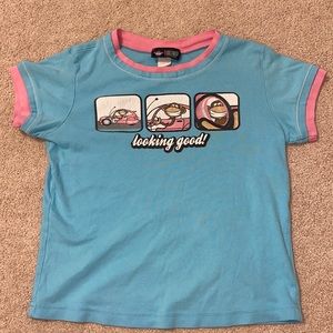 Blue and Pink Y2K Bobby Jack Baby Tee!